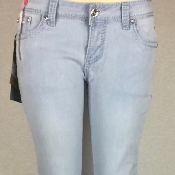 Lt.Blue Women’s Jeans Stretch Skinny fit BH Brand special application design - Picture 1 of 11